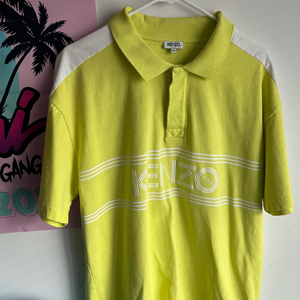 Neon yellow Mens Kenzo Polo / Size XL